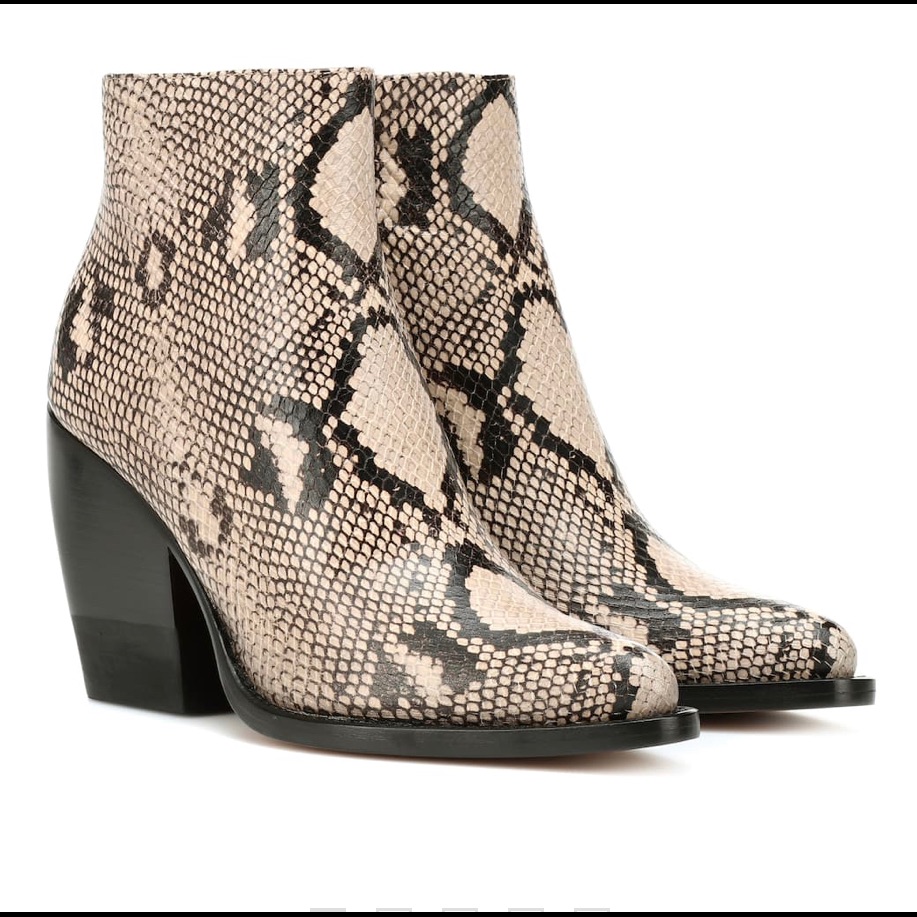 Nwot Chloe Rylee Python Booties Authentic
